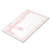 Pariser Girl Pink Streifen & Light Pink Bow Notizblock (angewinkelt)