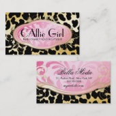 Pariser goldener Leopard der Bodacious Butike-311 Visitenkarte (Vorne/Hinten)