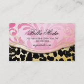 Pariser goldener Leopard der Bodacious Butike-311 Visitenkarte (Rückseite)