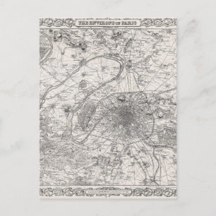 Pariser Hauptstadt-Karte Postkarte