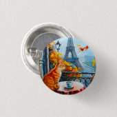 Pariser Herbst | Ginger Cat im Café Button (Vorne & Hinten)