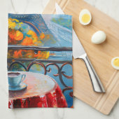 Pariser Herbst | Ginger Cat im Café Geschirrtuch (Viertel Falte)