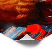 Pariser Herbst | Ginger Cat im Café Poster (Ecke)