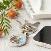 Pariser Herbst | Ginger Cat im Café Schlüsselanhänger (Seite)