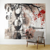 Pariser Herbst-Traum-Hochzeitskulisse Wandteppich (Beispiel (Horizontal))