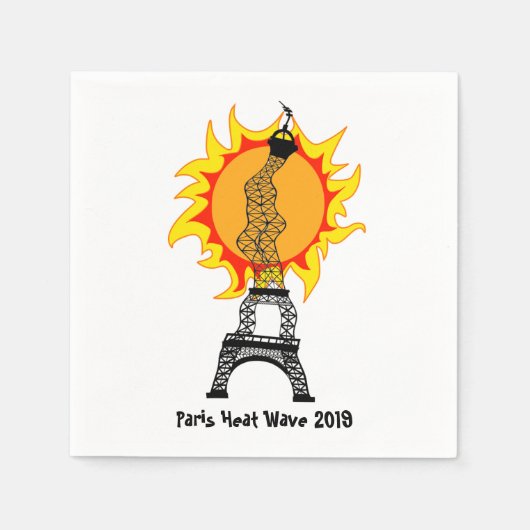 Pariser Hitzewelle 2019 Serviette (Vorderseite)