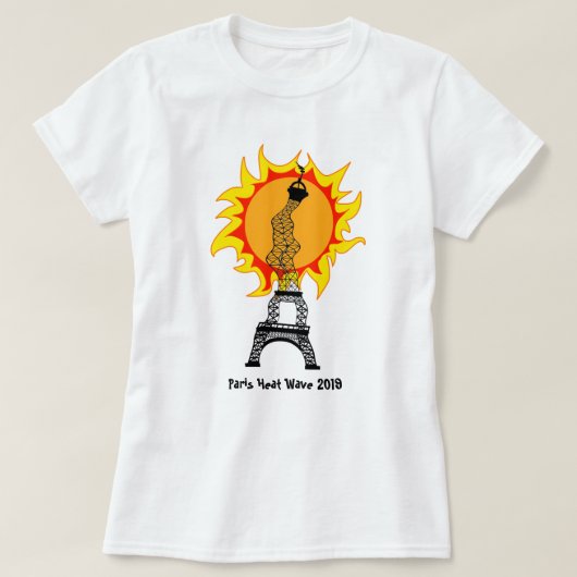 Pariser Hitzewelle 2019 T-Shirt (Design vorne)