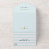 Pariser Hochzeit All In One Einladung (Außenbereich)