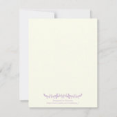 Pariser Hochzeit lila Eiffelturm auf Elfenbein-UAW RSVP Karte (Rückseite)