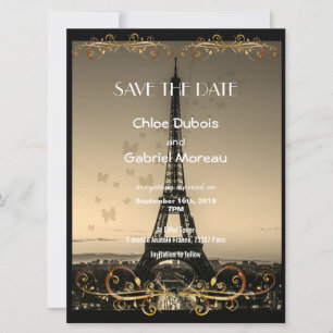 Pariser Hochzeit Save The Date