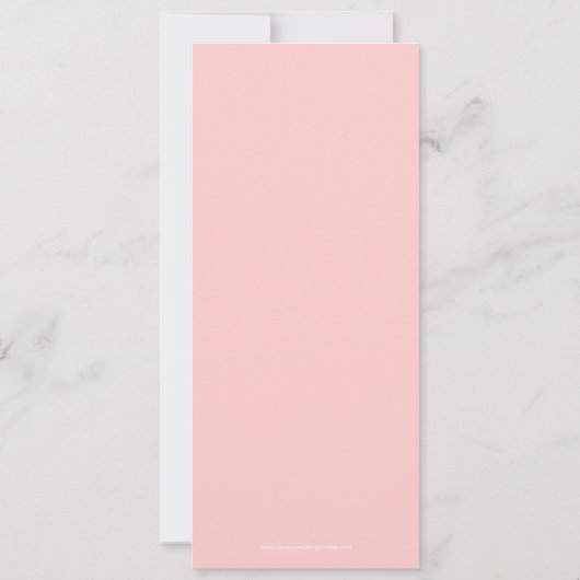 Pariser Hochzeits-Einladungs-Eiffelturm-Rosa Einladung (Rückseite)