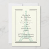 Pariser Hochzeitsfeier Eiffelturm Brautparty Einladung (Vorderseite)