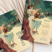 Pariser Hochzeitskarte für Nächte im Jugendstil Einladung