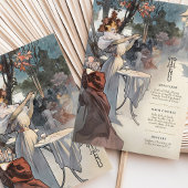 Pariser Hochzeitskarte für Nächte im Jugendstil Einladung