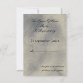 Pariser Hochzeitskarten 3,5 x 5 RSVP Karte (Rückseite)