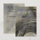 Pariser Hochzeitskarten 3,5 x 5 RSVP Karte (Vorne/Hinten)