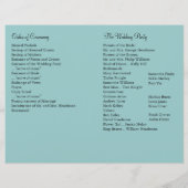 Pariser Hochzeitsprogramm (Rückseite)