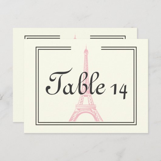Pariser Hochzeitsrosa Eiffelturm Elfenbeinturm Tis Postkarte (Vorne/Hinten)
