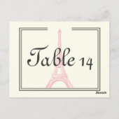 Pariser Hochzeitsrosa Eiffelturm Elfenbeinturm Tis Postkarte (Rückseite)