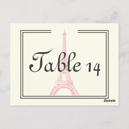 Pariser Hochzeitsrosa Eiffelturm Elfenbeinturm Tis Postkarte (Rückseite)