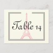 Pariser Hochzeitsrosa Eiffelturm Elfenbeinturm Tis Postkarte (Vorderseite)