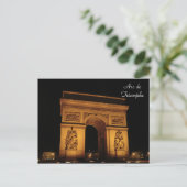 Pariser Illuminationen: Arc de Triomphe Postkarte (Stehend Vorderseite)