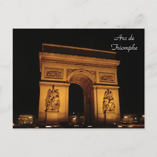 Pariser Illuminationen: Arc de Triomphe Postkarte (Vorderseite)
