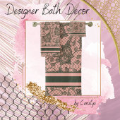 Pariser Imitate Lace Gray Smoke und Coral Badhandtuch Set