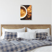 Pariser Kaffee & Croissant-Kunst Leinwanddruck (Insitu (Schlafzimmer))
