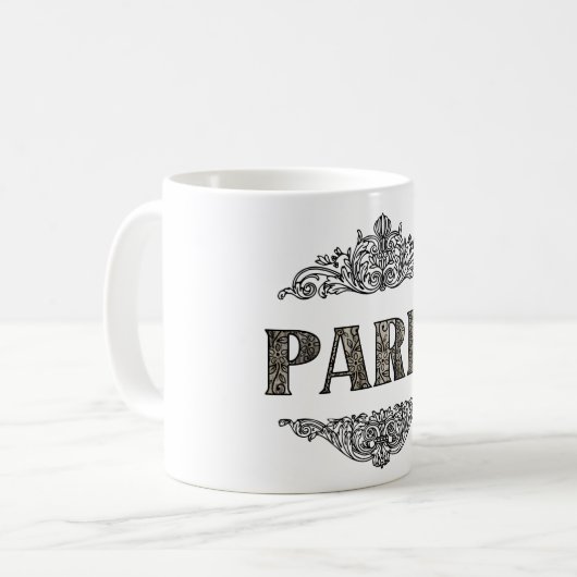 Pariser Kaffee-Tasse Kaffeetasse (Vorderseite Links)