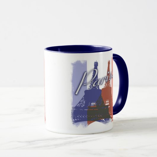 Pariser Kaffee-Tasse Tasse (VorderseiteRechts)