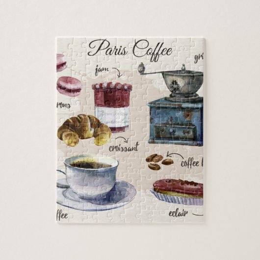 Pariser Kaffeebäckerei Puzzle (Vertikal)