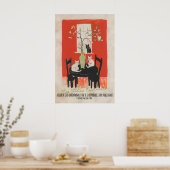 Pariser Katzenkunst Druck Les Chats Enchantés Poster (Küche)