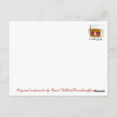 Pariser Konditorei Wasserfarbe Postkarte (Rückseite)