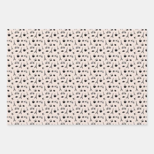 Pariser Koordinationsmuster Geschenkpapier Set (Vorderseite)