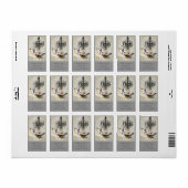 Pariser Kronleuchter-Schmetterlingvogel moderner V Adressaufkleber (Vorne)