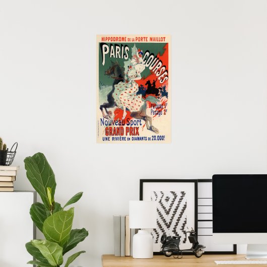 Pariser Kurse von Jules Chéret Poster (Heimbüro)