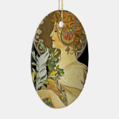 Pariser Lady and Feather 1899 Keramikornament (Rechts)