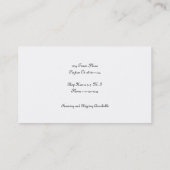 Pariser Lady auf schwarz Visitenkarte (Rückseite)