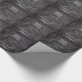 Pariser Landschalkboard Französische Schriften Geschenkpapier (Ecke)