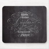 Pariser Landschalkboard Französische Schriften Mousepad (Vorne)