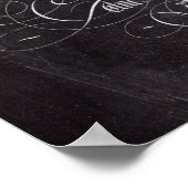 Pariser Landschalkboard Französische Schriften Poster (Ecke)