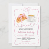 Pariser Lass uns Französischen Geburtstag brunchen Einladung (Vorderseite)