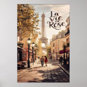 Pariser Liebe Spaziergang durch den Eiffelturm Poster (Vorne)