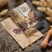 Pariser Liebe Spaziergang durch den Eiffelturm Postkarte