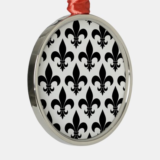 Pariser Lilie Silbernes Ornament (Rechts)