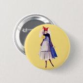 Pariser Mädchen Button (Vorne & Hinten)