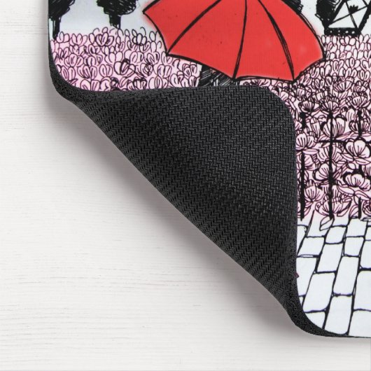 Pariser Mädchen Mousepad (Ecke)