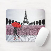 Pariser Mädchen Mousepad (Mit Mouse)