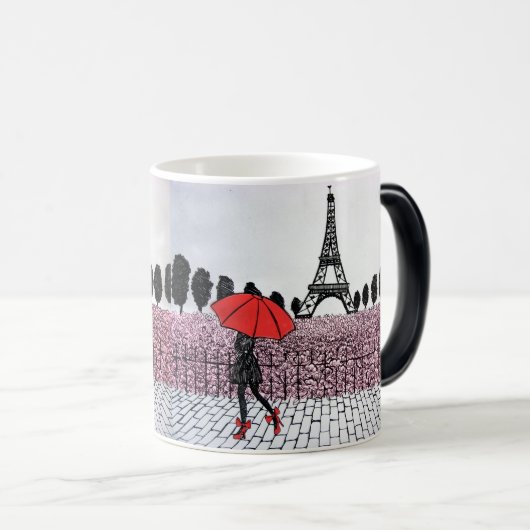 Pariser Mädchen Verwandlungstasse (VorderseiteRechts)